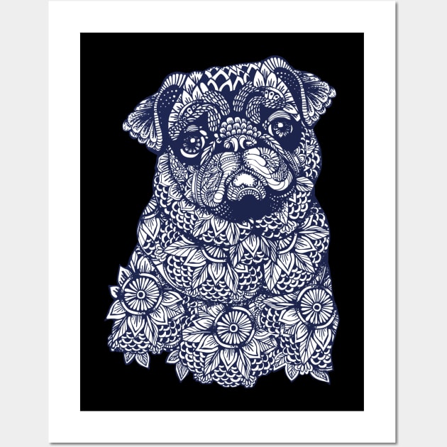 MANDALA OF PUG Wall Art by huebucket